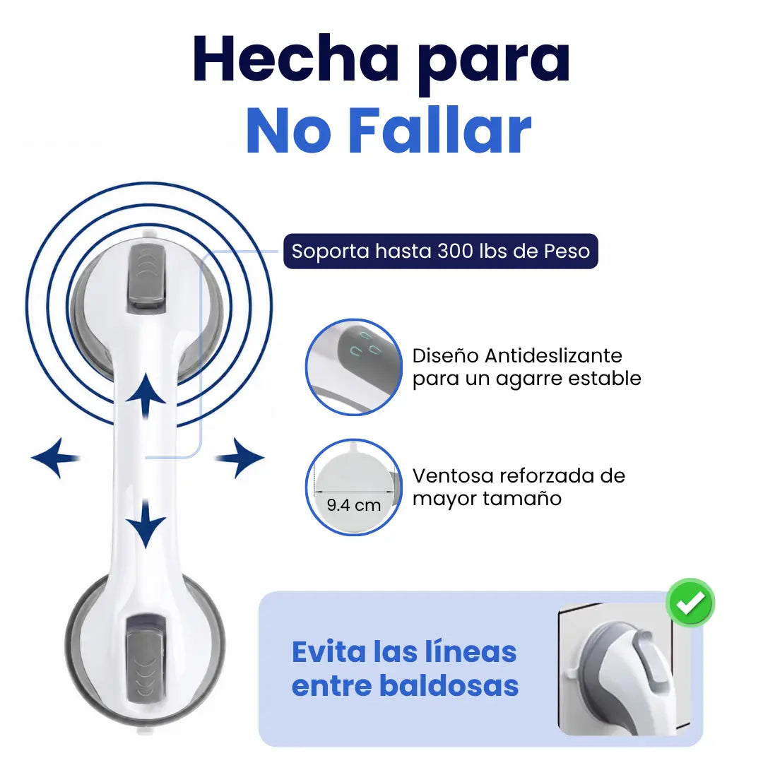 Barra de apoyo para ducharte tranquilo